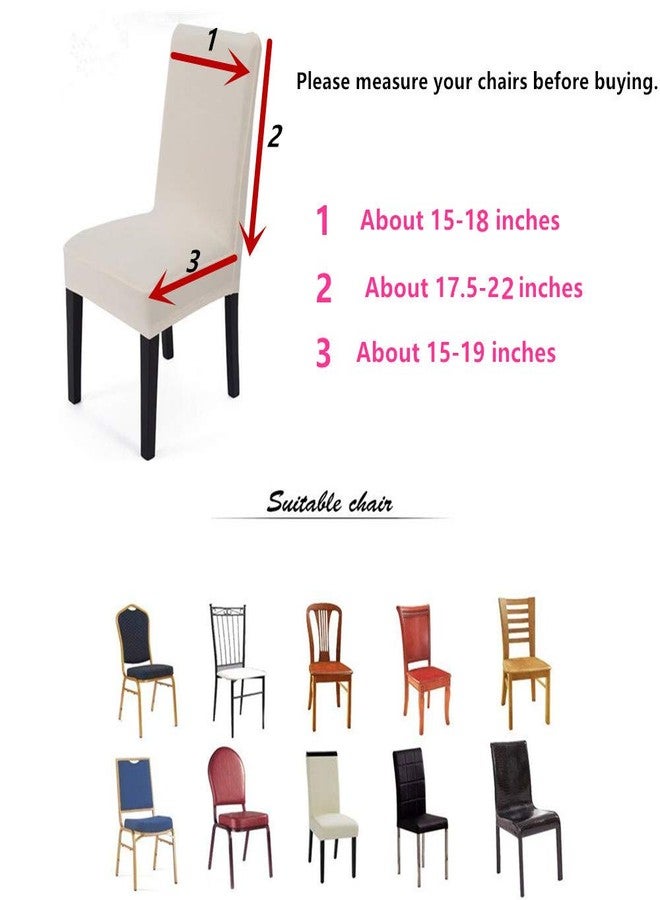 iEventStar مجموعة iEventStar المكونة من 4 قطع من أغطية كراسي غرفة الطعام القابلة للغسل والمصنوعة من الإسباندكس المطاطي (4 قطع، بنقشة عيد ميلاد مجيد) - Image 4